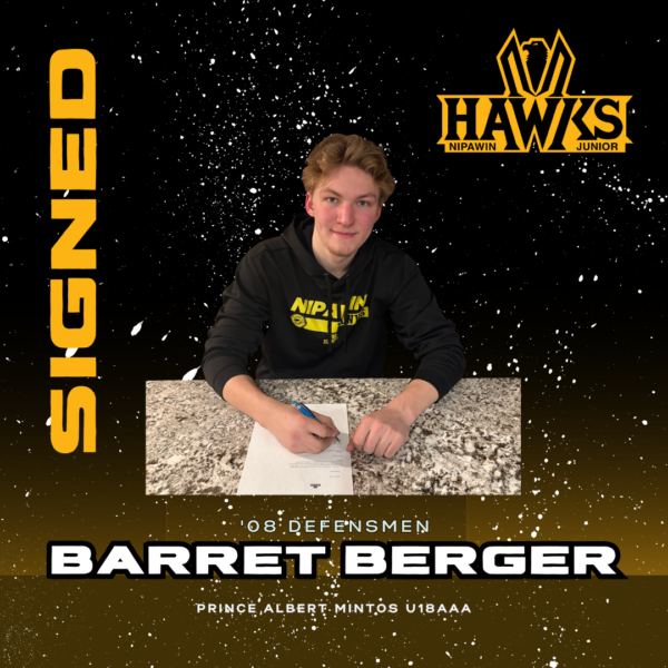 Nipawin Hawks Sign Defenseman Barret Berger
